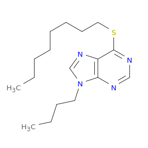 9H-Purine,9-butyl-6-(octylthio)-