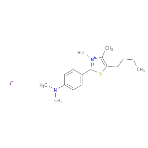 5-butyl-2-[4-(dimethylamino)phenyl]-3,4-dimethyl-1,3-thiazol-3-ium iodide