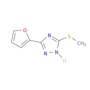 1H-1,2,4-Triazole, 3-(2-furanyl)-5-(methylthio)-