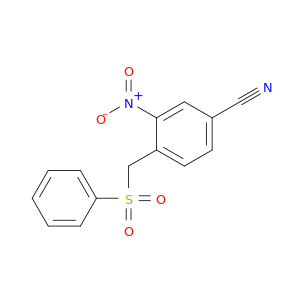 Benzonitrile, 3-nitro-4-[(phenylsulfonyl)methyl]-