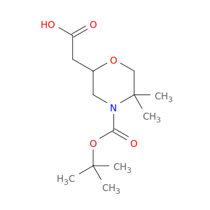 2-Morpholineaceticacid, 4-[(1,1-dimethylethoxy)carbonyl]-5,5-dimethyl-