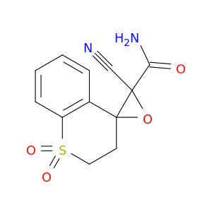 3-cyano-2',3'-dihydrospiro[oxirane-2,4'-thiochromene]-3-carboxamide 1',1'-dioxide