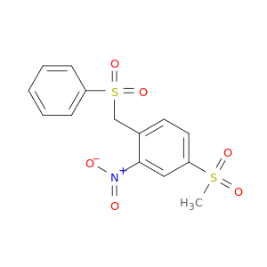 Benzene, 4-(methylsulfonyl)-2-nitro-1-[(phenylsulfonyl)methyl]-