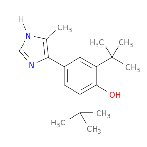Phenol, 2,6-bis(1,1-dimethylethyl)-4-(5-methyl-1H-imidazol-4-yl)-