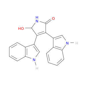 2H-Pyrrol-2-one, 1,5-dihydro-5-hydroxy-3,4-di-1H-indol-3-yl-