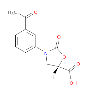 5-Oxazolidinecarboxylic acid, 3-(3-acetylphenyl)-2-oxo-, (5S)-
