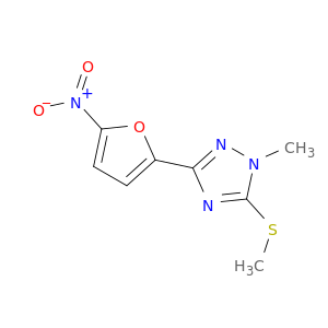 1H-1,2,4-Triazole, 1-methyl-5-(methylthio)-3-(5-nitro-2-furanyl)-