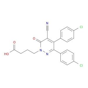 1(6H)-Pyridazinebutanoicacid, 3,4-bis(4-chlorophenyl)-5-cyano-6-oxo-