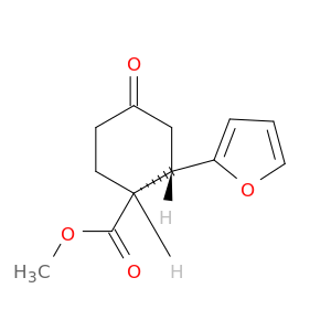 Cyclohexanecarboxylic acid, 2-(2-furanyl)-4-oxo-, methyl ester, cis-