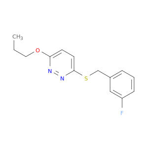 Pyridazine,3-[[(3-fluorophenyl)methyl]thio]-6-propoxy-