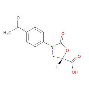 5-Oxazolidinecarboxylic acid, 3-(4-acetylphenyl)-2-oxo-, (5S)-
