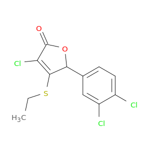 2(5H)-Furanone, 3-chloro-5-(3,4-dichlorophenyl)-4-(ethylthio)-