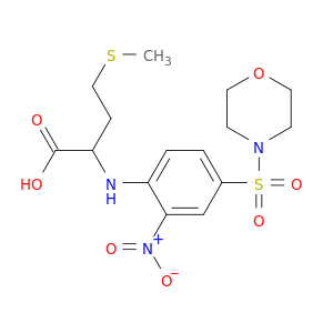 4-(Methylthio)-2-((4-(morpholinosulfonyl)-2-nitrophenyl)amino)butanoic acid