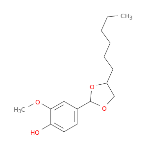 Phenol, 4-(4-hexyl-1,3-dioxolan-2-yl)-2-methoxy-