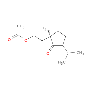 Cyclopentanone, 2-[2-(acetyloxy)ethyl]-2-methyl-5-(1-methylethyl)-, (2R)-