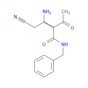 2-Butenamide, 2-acetyl-3-amino-4-cyano-N-(phenylmethyl)-