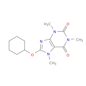 1H-Purine-2,6-dione,8-(cyclohexyloxy)-3,7-dihydro-1,3,7-trimethyl-