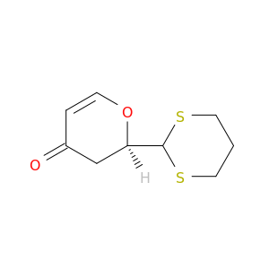 4H-Pyran-4-one, 2-(1,3-dithian-2-yl)-2,3-dihydro-, (R)-