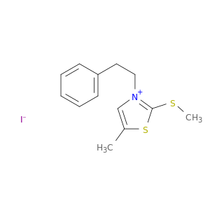 Thiazolium, 5-methyl-2-(methylthio)-3-(2-phenylethyl)-, iodide