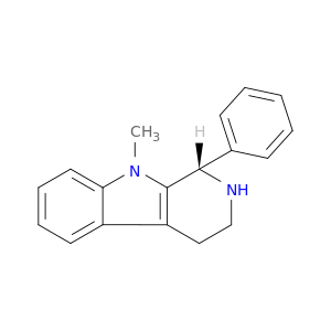 1H-Pyrido[3,4-b]indole, 2,3,4,9-tetrahydro-9-methyl-1-phenyl-, (1S)-