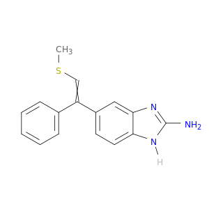 1H-Benzimidazol-2-amine, 5-[2-(methylthio)-1-phenylethenyl]-