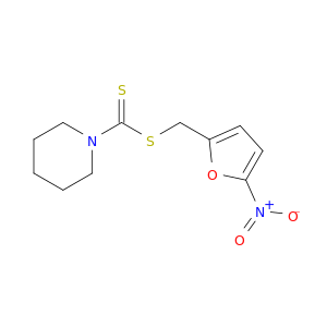 1-Piperidinecarbodithioic acid, (5-nitro-2-furanyl)methyl ester