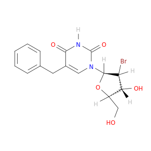 Uridine, 2'-bromo-2'-deoxy-5-(phenylmethyl)-