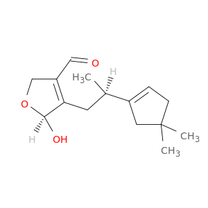 (5s)-4-[(2r)-2-(4,4-dimethylcyclopent-1-en-1-yl)propyl]-5-hydroxy-2,5-dihydrofuran-3-carbaldehyde