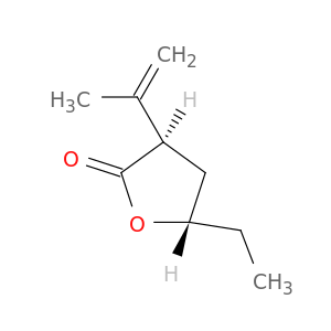 2(3H)-Furanone, 5-ethyldihydro-3-(1-methylethenyl)-, trans-