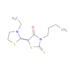 3-丁基-5-(3-乙基-2-噻唑烷基亚氨基)-2-硫代-4-噻唑烷酮