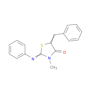 4-Thiazolidinone, 3-methyl-2-(phenylimino)-5-(phenylmethylene)-