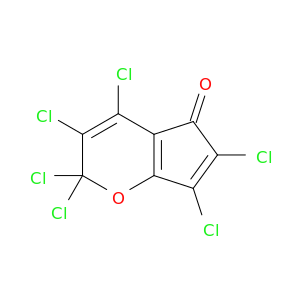 Cyclopenta[b]pyran-5(2H)-one, 2,2,3,4,6,7-hexachloro-