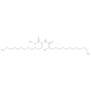 Tetradecanoic acid, 2-[(2-bromo-1-oxotetradecyl)amino]-, methyl ester