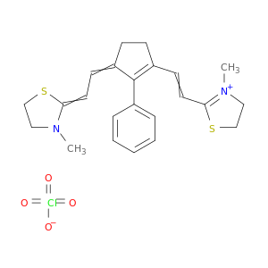 Thiazolium, 4,5-dihydro-3-methyl-2-[2-[3-[2-(3-methyl-2-thiazolidinylidene)ethylidene]-2-phenyl-1-cyclopenten-1-yl]ethenyl]-, perchlorate (1:1)