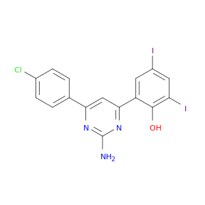 Phenol, 2-[2-amino-6-(4-chlorophenyl)-4-pyrimidinyl]-4,6-diiodo-