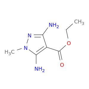 1H-Pyrazole-4-carboxylic acid, 3,5-diamino-1-methyl-, ethyl ester