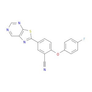 Benzonitrile, 2-(4-fluorophenoxy)-5-thiazolo[5,4-d]pyrimidin-2-yl-