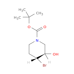 rel-1,1-二甲基乙基(3R,4R)-4-溴-3-羟基-1-哌啶羧酸盐