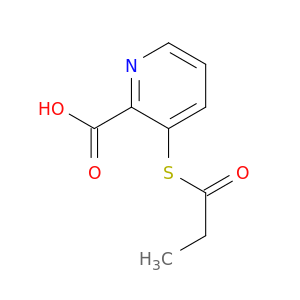 2-Pyridinecarboxylic acid, 3-[(1-oxopropyl)thio]-
