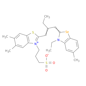 苯并噻唑鎓,2-[2-[(3-乙基-5-甲基-2(3H)-苯并苯基唑烷基丙烯)甲基]-1-丁烯基]-5,6-二甲基-3-(3-磺基丙基)-,内盐