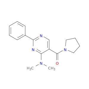 Pyrrolidine, 1-[[4-(dimethylamino)-2-phenyl-5-pyrimidinyl]carbonyl]-