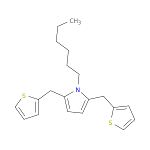 1H-Pyrrole, 1-hexyl-2,5-bis(2-thienylmethyl)-