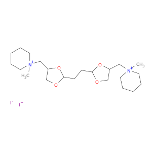 Piperidinium,1,1'-[1,2-ethanediylbis(1,3-dioxolane-2,4-diylmethylene)]bis[1-methyl-,diiodide (9CI)