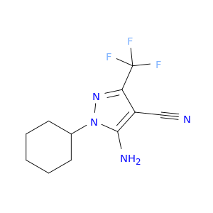 1H-Pyrazole-4-carbonitrile, 5-amino-1-cyclohexyl-3-(trifluoromethyl)-