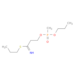 Propanimidothioic acid, 3-[(methylpropoxyphosphinyl)oxy]-, propyl ester