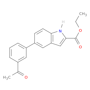 1H-Indole-2-carboxylic acid, 5-(3-acetylphenyl)-, ethyl ester