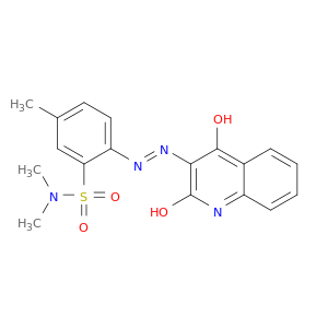 2-((E)-(2,4-DIHYDROXY(QUINOLIN-3-YL))DIAZENYL)-N,N,5-TRIMETHYLBENZENESULFONAMIDE
