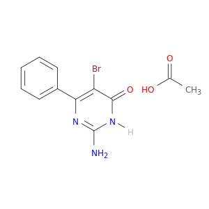 4(1H)-Pyrimidinone, 2-amino-5-bromo-6-phenyl-, monoacetate