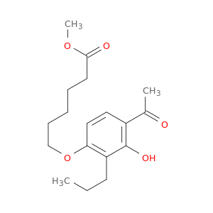 Hexanoic acid, 6-(4-acetyl-3-hydroxy-2-propylphenoxy)-, methyl ester