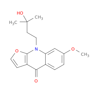 Furo[2,3-b]quinolin-4(9H)-one,9-(3-hydroxy-3-methylbutyl)-7-methoxy-